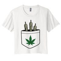 Marijuana Weed Cannabis Leaf Joint Crop Top