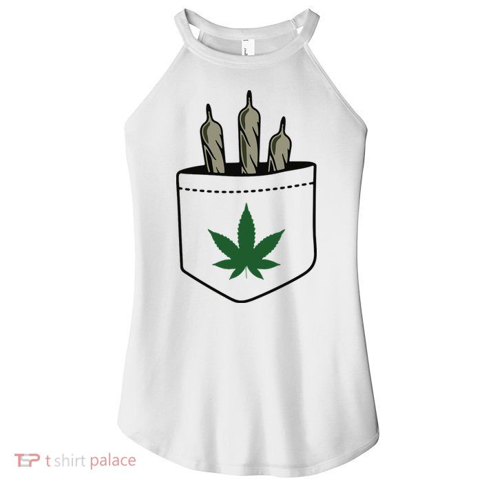 Marijuana Weed Cannabis Leaf Joint Women's Perfect Tri Rocker Tank