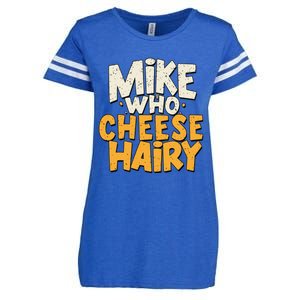 Mike Who Cheese Hairy Funny Meme Sarcastic Social Media Joke Enza Ladies Jersey Football T-Shirt