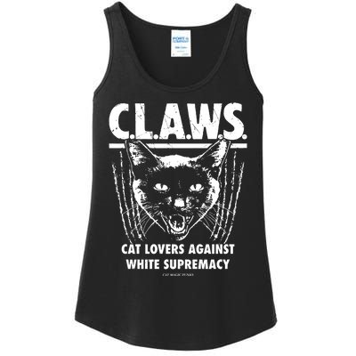 Majorhightide Wearing Claws Cat Lovers Against White Supremacy Ladies Essential Tank