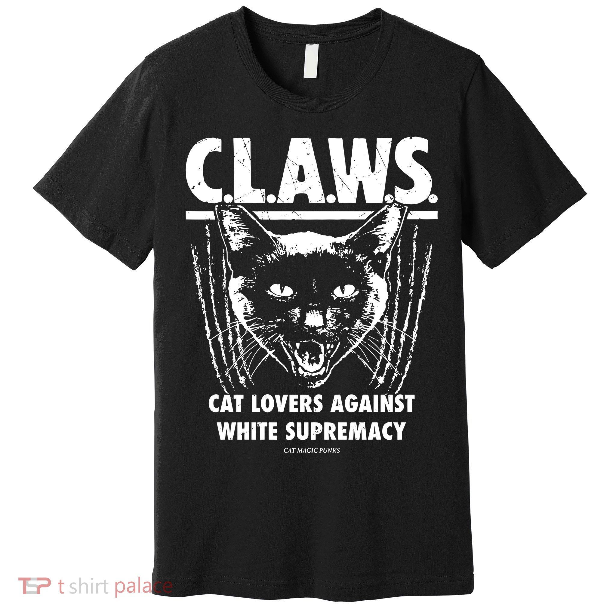 Majorhightide Wearing Claws Cat Lovers Against White Supremacy Premium T-Shirt