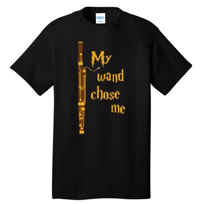 My Wand Chose Me Bassoon Player Bassoonist Musician Tall T-Shirt