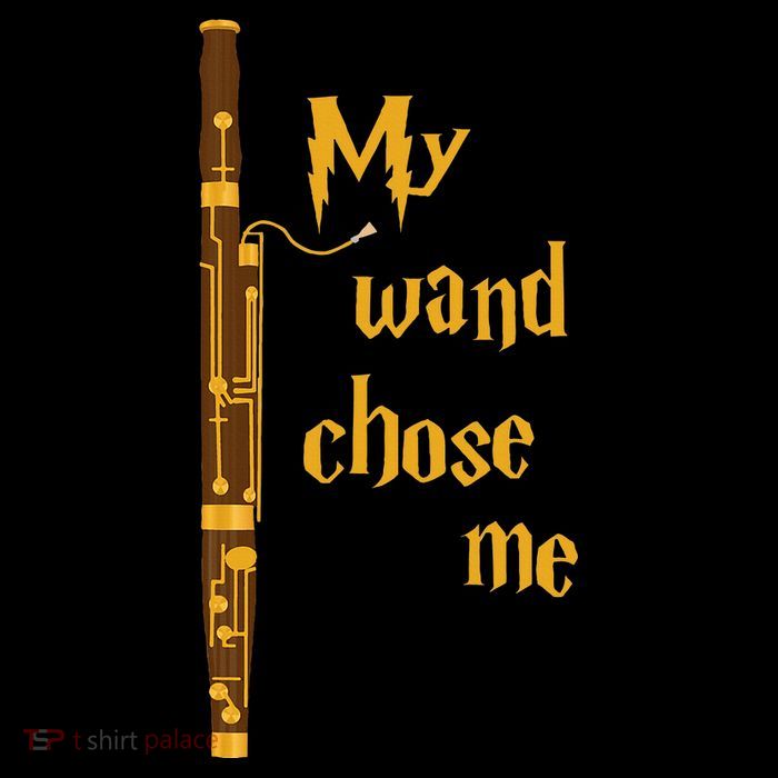 My Wand Chose Me Bassoon Player Bassoonist Musician Drawstring Bag