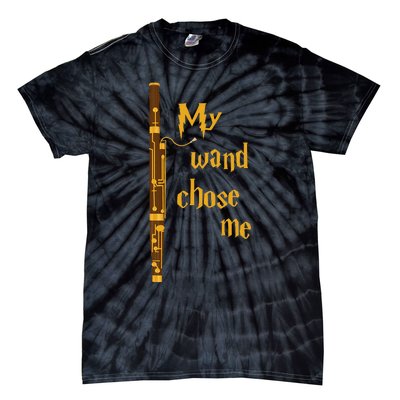 My Wand Chose Me Bassoon Player Bassoonist Musician Tie-Dye T-Shirt