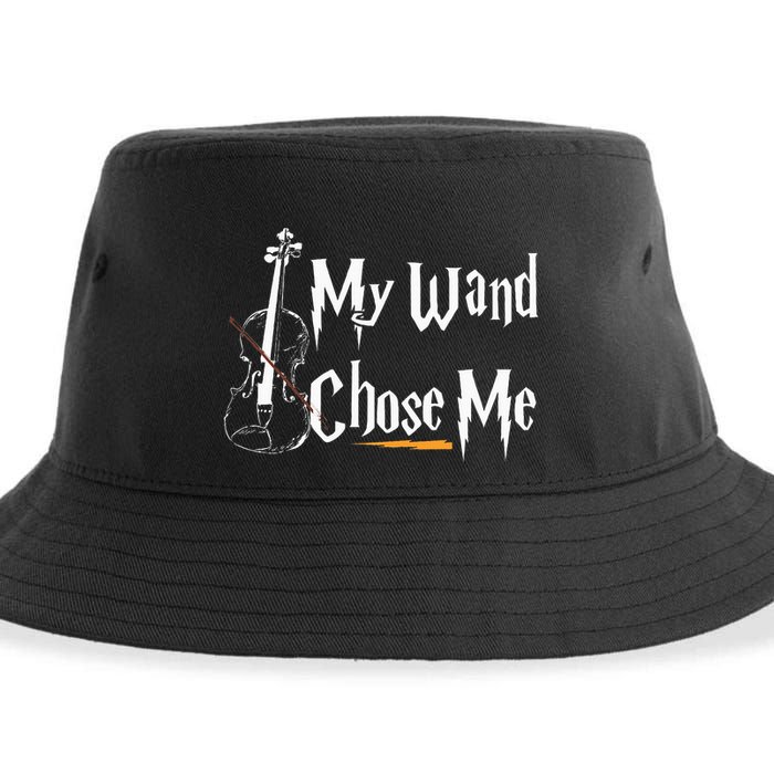 My Wand Chose Me Violin Player Violinist Classic Music Lover Sustainable Bucket Hat