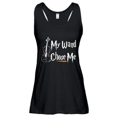 My Wand Chose Me Violin Player Violinist Classic Music Lover Ladies Essential Flowy Tank