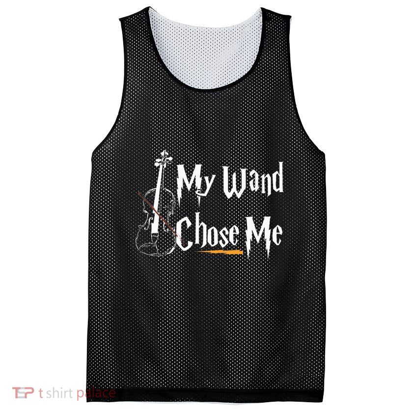 My Wand Chose Me Violin Player Violinist Classic Music Lover Mesh Reversible Basketball Jersey Tank