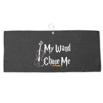 My Wand Chose Me Violin Player Violinist Classic Music Lover Large Microfiber Waffle Golf Towel