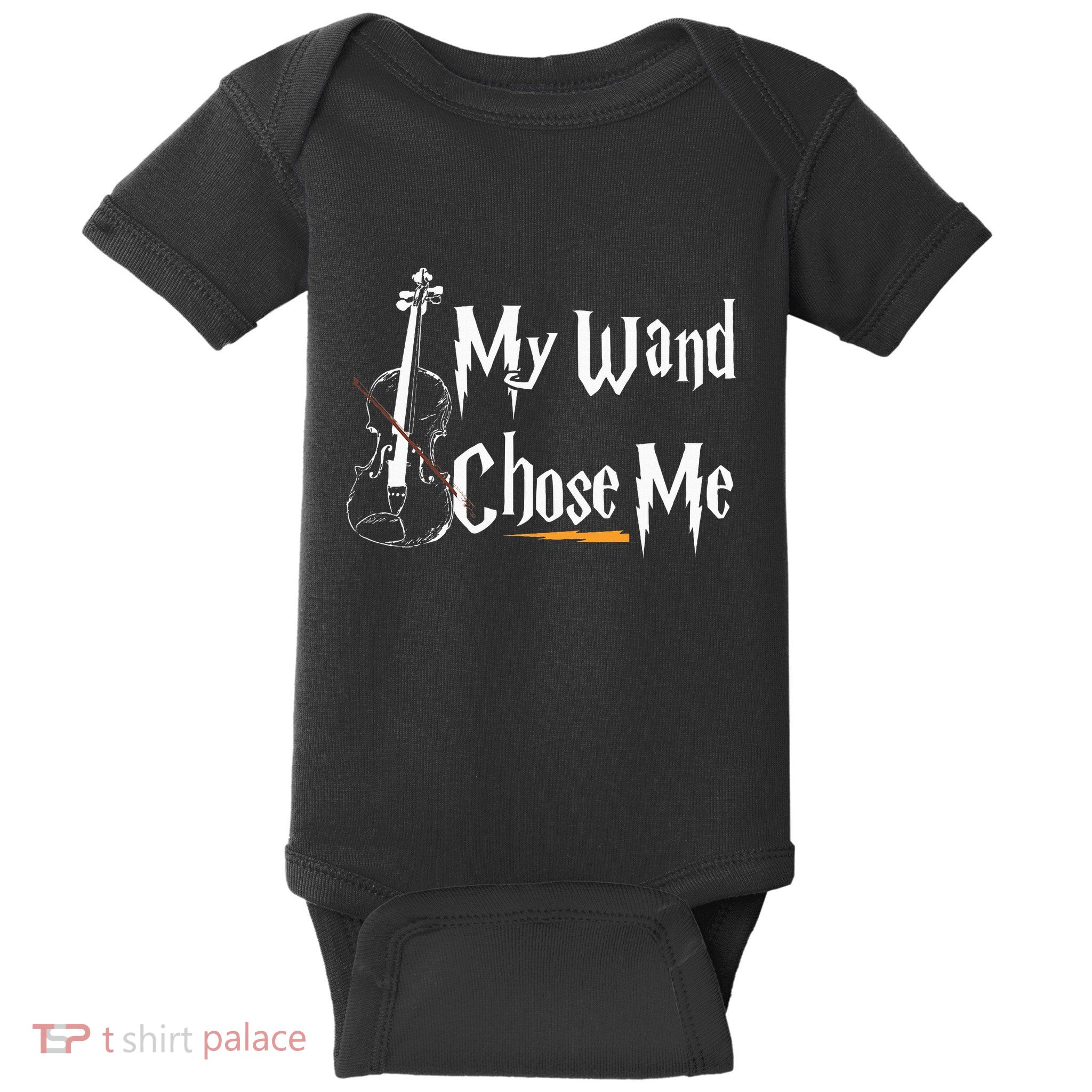 My Wand Chose Me Violin Player Violinist Classic Music Lover Baby Bodysuit