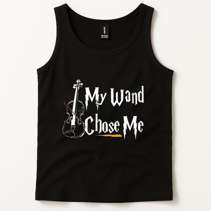 My Wand Chose Me Violin Player Violinist Classic Music Lover Tank Top