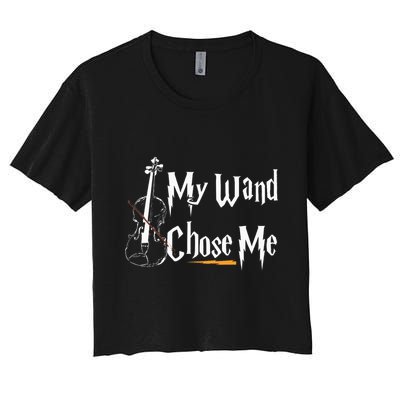 My Wand Chose Me Violin Player Violinist Classic Music Lover Crop Top