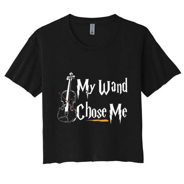My Wand Chose Me Violin Player Violinist Classic Music Lover Crop Top