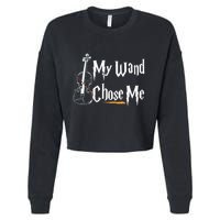 My Wand Chose Me Violin Player Violinist Classic Music Lover Cropped Pullover Crew