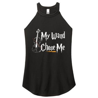 My Wand Chose Me Violin Player Violinist Classic Music Lover Women's Perfect Tri Rocker Tank