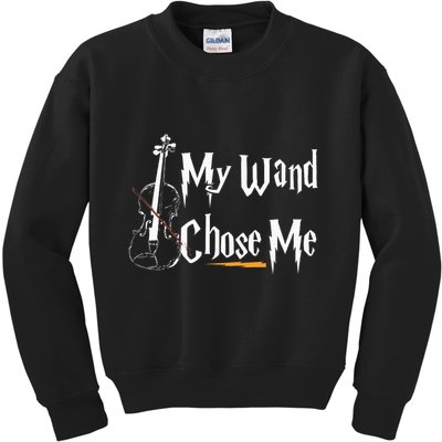 My Wand Chose Me Violin Player Violinist Classic Music Lover Kids Sweatshirt