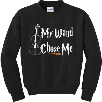 My Wand Chose Me Violin Player Violinist Classic Music Lover Kids Sweatshirt