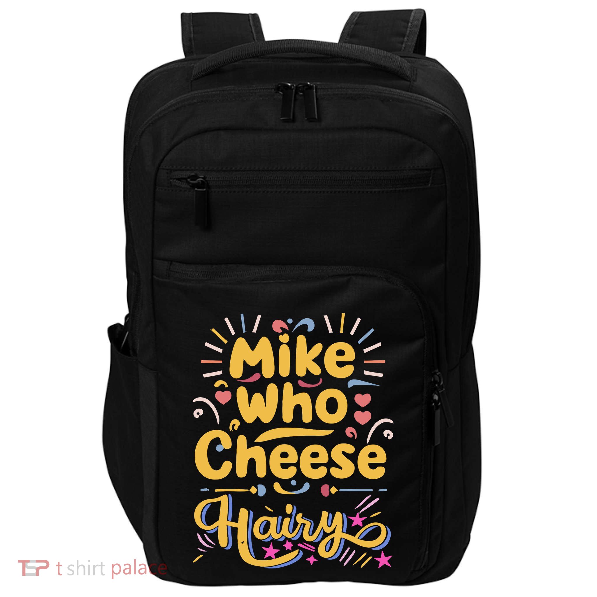 Mike Who Cheese Hairy Funny Meme Impact Tech Backpack