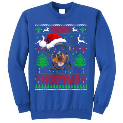 Merry Woofmas Christmas Santa Rottweiler Sweater Gift Sweatshirt
