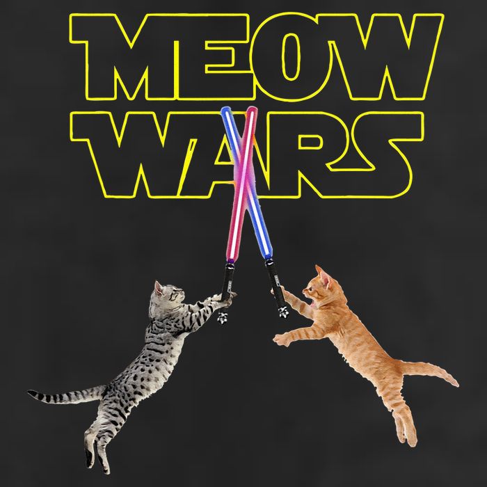 Meow Wars Cat Funny Gifts For Cats Lovers s Garment-Dyed Fleece Hoodie