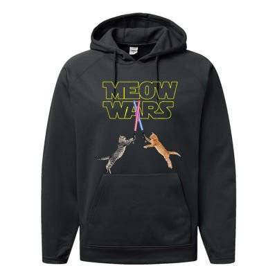 Meow Wars Cat Funny Gifts For Cats Lovers s Performance Fleece Hoodie