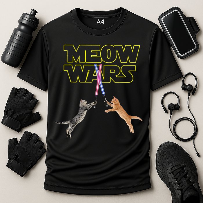 Meow Wars Cat Funny Gifts For Cats Lovers s Cooling Performance Crew T-Shirt