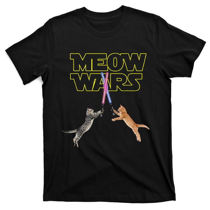 Meow Wars Cat Funny Gifts For Cats Lovers s T-Shirt