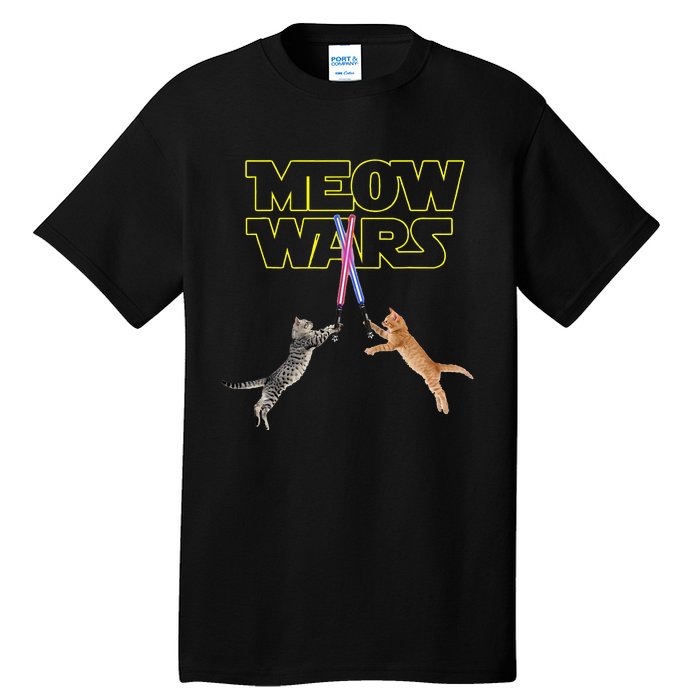 Meow Wars Cat Funny Gifts For Cats Lovers s Tall T-Shirt