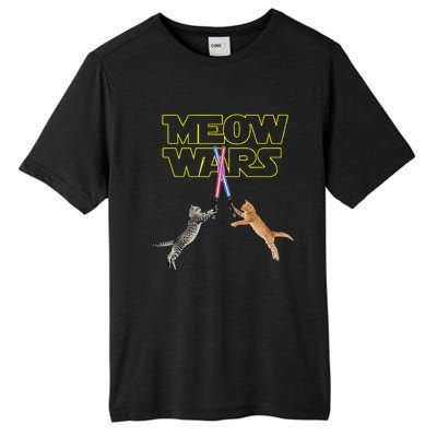 Meow Wars Cat Funny Gifts For Cats Lovers s Tall Fusion ChromaSoft Performance T-Shirt