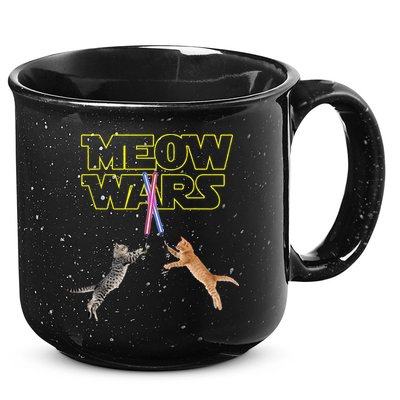 Meow Wars Cat Funny Gifts For Cats Lovers s 15oz Campfire Ceramic Mug