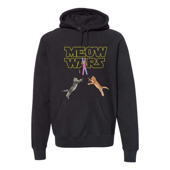 Meow Wars Cat Funny Gifts For Cats Lovers s Premium Hoodie