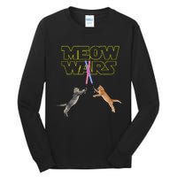 Meow Wars Cat Funny Gifts For Cats Lovers s Tall Long Sleeve T-Shirt