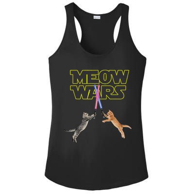 Meow Wars Cat Funny Gifts For Cats Lovers s Ladies PosiCharge Competitor Racerback Tank