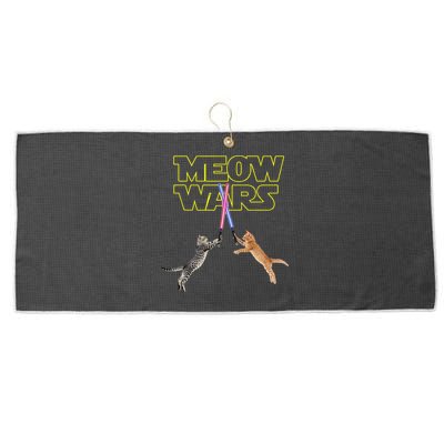 Meow Wars Cat Funny Gifts For Cats Lovers s Large Microfiber Waffle Golf Towel