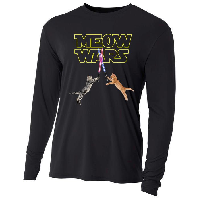 Meow Wars Cat Funny Gifts For Cats Lovers s Cooling Performance Long Sleeve Crew