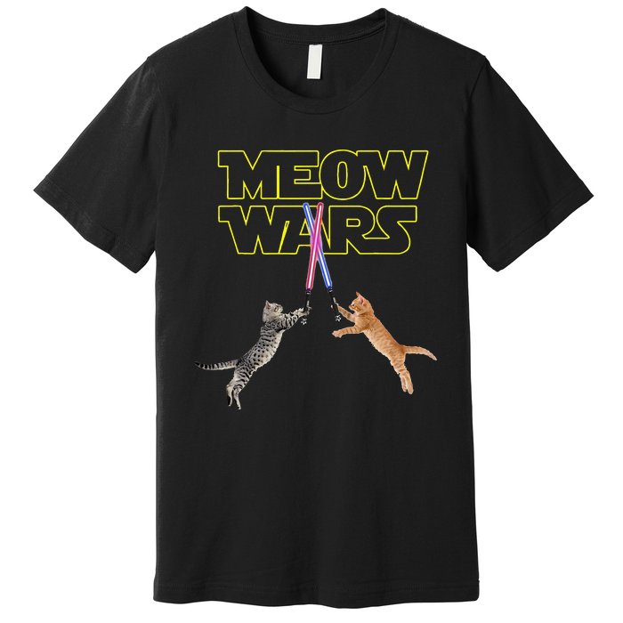 Meow Wars Cat Funny Gifts For Cats Lovers s Premium T-Shirt