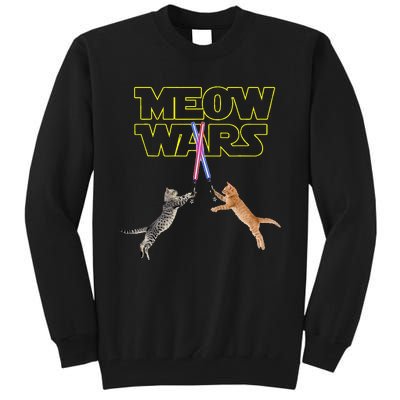 Meow Wars Cat Funny Gifts For Cats Lovers s Tall Sweatshirt