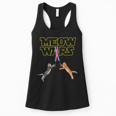 Meow Wars Cat Funny Gifts For Cats Lovers s Womens Tank Top