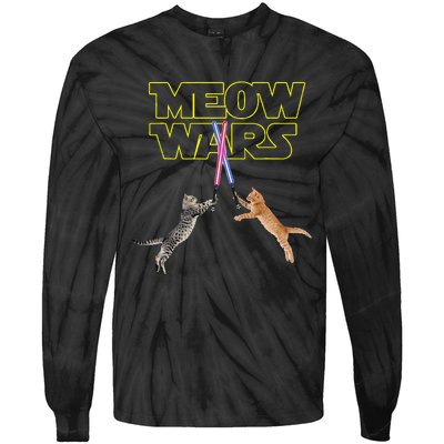 Meow Wars Cat Funny Gifts For Cats Lovers s Tie-Dye Long Sleeve Shirt