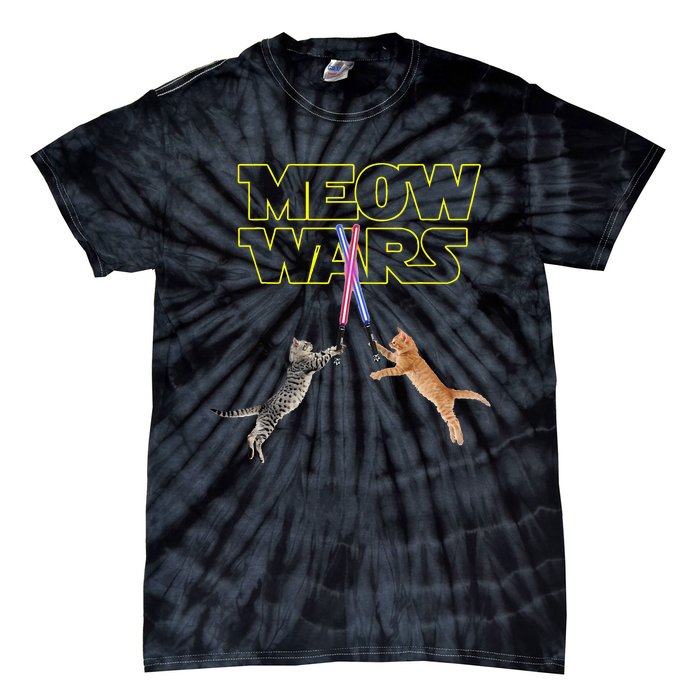 Meow Wars Cat Funny Gifts For Cats Lovers s Tie-Dye T-Shirt