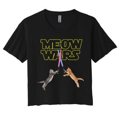 Meow Wars Cat Funny Gifts For Cats Lovers s Crop Top