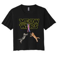 Meow Wars Cat Funny Gifts For Cats Lovers s Crop Top