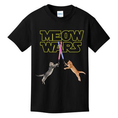 Meow Wars Cat Funny Gifts For Cats Lovers s Kids T-Shirt