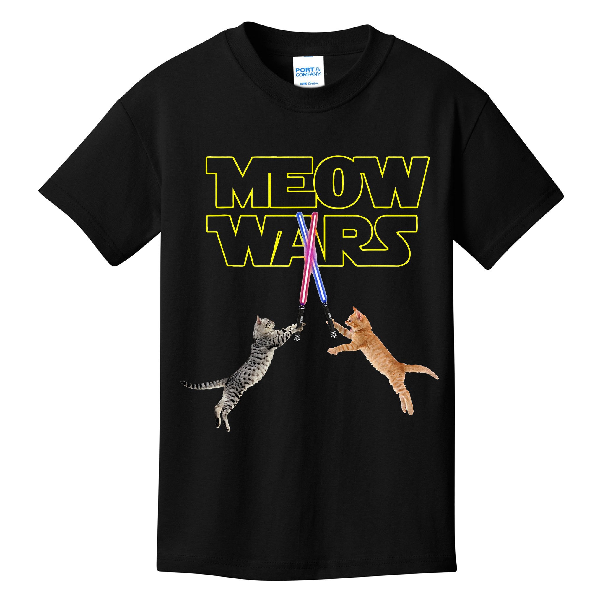 Meow Wars Cat Funny Gifts For Cats Lovers s Kids T-Shirt