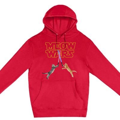 Meow Wars Cat Funny Gifts For Cats Lovers s Premium Pullover Hoodie