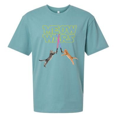 Meow Wars Cat Funny Gifts For Cats Lovers s Sueded Cloud Jersey T-Shirt