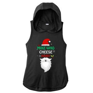 Mike Who Chesse Hairy Funny Santa Jokes Christmas Ladies PosiCharge Tri-Blend Wicking Draft Hoodie Tank