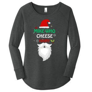 Mike Who Chesse Hairy Funny Santa Jokes Christmas Women's Perfect Tri Tunic Long Sleeve Shirt