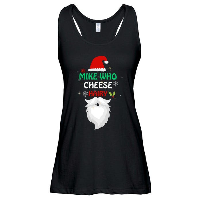 Mike Who Chesse Hairy Funny Santa Jokes Christmas Ladies Essential Flowy Tank