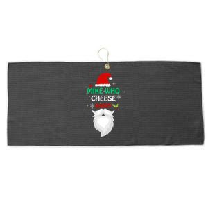 Mike Who Chesse Hairy Funny Santa Jokes Christmas Large Microfiber Waffle Golf Towel