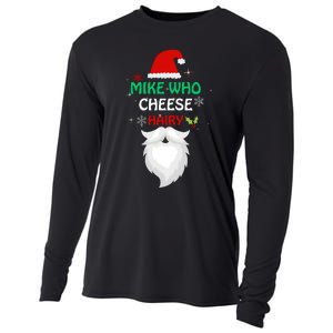 Mike Who Chesse Hairy Funny Santa Jokes Christmas Cooling Performance Long Sleeve Crew